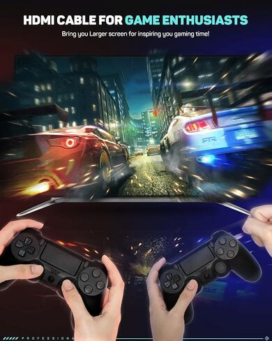 كابل IFOOTAGE 4K HDMI إلى Displayport، كابل HDMI من الألياف الضوئية مع محول HDMI، 4K@60 هرتز/18 جيجابت في الثانية/Ultra HD/ARC/Dynamic HR، كابل HDMI طويل، متوافق مع الكاميرا/كاميرا الفيديو/جهاز العرض/PS4/PS5-32FT/10M in Saudi Arabia