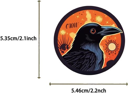 50 قطعة من ملصقات الغراب، ملصقات للكمبيوتر المحمول لزجاجة مياه على شكل طائر الغراب، هدايا لحفلات الهالوين، ديكور حفلات الهالوين، الحرف اليدوية للفصول الدراسية، ملصقات هدايا الهالوين للطيور السوداء للأطفال والمراهقين والبالغين in Kuwait