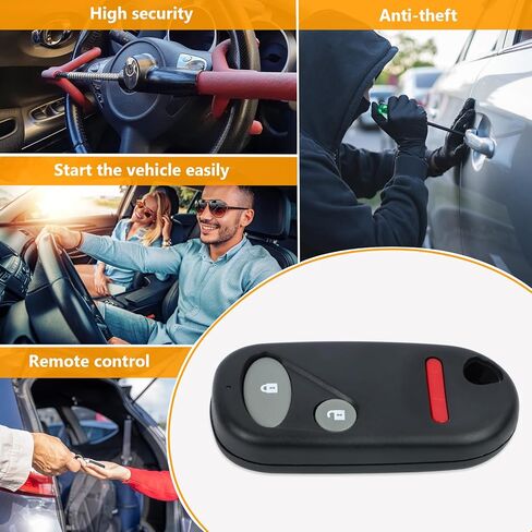 قطعتان من غطاء مفتاح التحكم عن بعد للدخول بدون مفتاح مناسب لعنصر Honda 2004-2011 لـ Civic Si 2002- 2011 لـ CR-V 2002 -2004 NHVWB1U523 / NHVWB1U521 3 أزرار، أغطية مفاتيح فارغة in Saudi Arabia