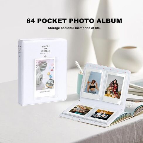 مجموعة ملحقات الكاميرا الفورية لكاميرا Fujifilm Instax Mini 12 مع حافظة كاميرا + ألبوم صور وإطارات + إطار معلق على الحائط + فلتر ملون + عدسة سيلفي + إطار ثلاثي للطاولة in Kuwait