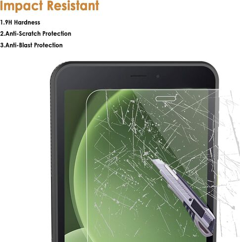 [عبوتان] واقي شاشة متوافق مع هاتف Samsung Galaxy Tab Active5 8 بوصة إصدار 2024 (SM-X300/SM-X306B)، [وضوح HD] [9 صلابة] استبدال الزجاج المقوى لجهاز Galaxy Tab Active5 8" in Saudi Arabia