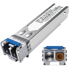 10Pack 1.25G SFP LC Module 1000Base-LX Single-Mode Transceiver (SMF, 1310nm, 20km, DDM) - Compatible with Cisco GLC-LH-SMD, Ubiquiti UniFi, Meraki, Fortinet, Mikrotik, TP-Link, Netgear, Aruba and more