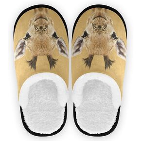 visesunny Giraffe Face Animal Slippers for Women Mens Winter Warm Memory Foam Cotton Home Slippers Soft Plush Fleece Slip on House Slippers for Girls Indoor Outdoor Shoes