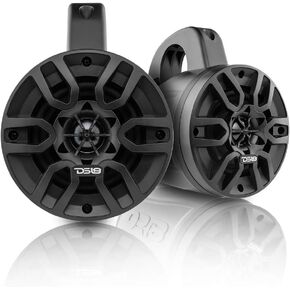 DS18 Hydro NXL-4TP/BK Black Marine Tower Speaker – 4", 2-Way, 150W Max, 50W RMS, 100% UV Stable, IPX5 Marine, 4 Ohms - for All Elements, UTV, ATV & Jeeps (Pair)