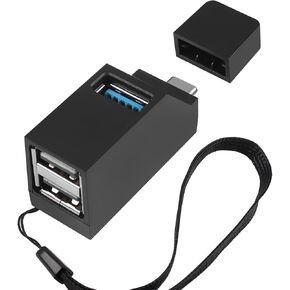 USB3.0 Hub 3 Port Mini Portable High Speed Data Transfer,USB Splitter 1 in 3 out for Connecting Mobile Hard Disk, U Disk, Camera, Mouse,etc