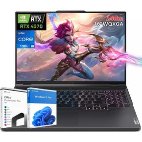 كمبيوتر محمول للألعاب Lenovo Legion Pro 5i، شاشة 16 بوصة WQXGA 2K 240 هرتز، Intel i9-13900HX، NVIDIA GeForce RTX 4070، ذاكرة الوصول العشوائي DDR5 16 جيجابايت، 1 تيرابايت SSD، لوحة مفاتيح RGB بإضاءة خلفية، Wi-Fi 6، Windows 11 Pro مع ترخيص مدى الحياة للمكتب in Kuwait