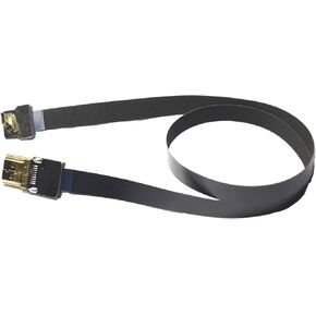 Slim Flat FPV HDMI Cable Micro HDMI male 90 degree to Standard HDMI full HDMI Normal HDMI male compatible with GH4 BMPCC A5000 A6000 A7S A7R (Not for Sony a6300) Black 50CM