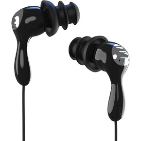IPx8 Waterproof Underwater Headphones for Swimming laps, Diving, Hot Tub Spa, Freediving Earbud (Black & Silver)