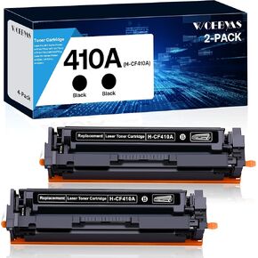 410A Compatible Toner Cartridges Replacement for HP 410 410X CF410A for Color Pro MFP M477fnw M477fdw M477fdn Pro M452dn M452nw M452dw Printer,2 Black in Saudi Arabia