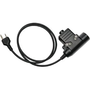 Civilian Z-Tactical U94 PTT Adapter Headset Cable Plug Push to Talk for ICOM F3 F4 F10 F20 F31 IC-F3000 F3001 F3002 IC-F12 F15 IC-F16 IC-F33 IC-V80 Walkie Talkie Two Way Radio