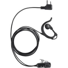 Ptt Mic Earpiece Two Way Radio Headset Ear Clip Wrap Around Earphone for Midland Walkie Talkie AVPH4(Black,Wired)