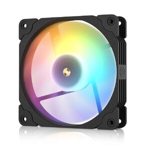 Vetroo SA-120 120mm FDB High Airflow LED PC Case Fan for Radiator/CPU Air Cooler/Computer Case, FDB Bearing Included, 5V 3-Pin ARGB & 4-Pin PWM Smart Control - Black
