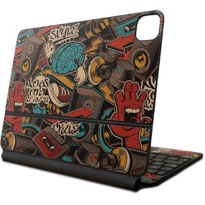 Skin Compatible with Apple Magic Keyboard for iPad Pro 13‑inch (M4) 2024 - Shadow Concrete - Premium 3M Vinyl Protective Wrap Decal Cover - Easy to Apply | Crafted in The USA by MightySkins