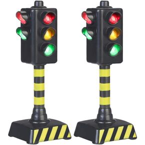 STOBOK Traffic Light Toy,Mini Traffic Signal Light Model Toy Child Educational Toy,Pack of 2