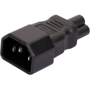 C14 to C13 Power Adapter IEC 320 Male C14 to C13 Down Direction Right Angled 90 Degree IEC Female Power Extension Adapter Wall-Mounted LCD TV