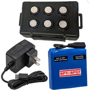 SpySpot Extended Slim Battery for GPS Trackers with Magnetic Mount Case - Works with 4G LTE 3G,GL 200,GL 300, GL300W, GL-300MA GL300MG, GL320MA Track I - includes Battery Charger