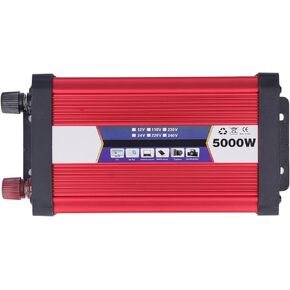 Car, 2000W 12V 24V DC to 110V 220V AC Converter Solar Transformer Vehicle Power Converter eith Dual USB Car Charger(24V to 110V)