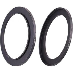 67mm-82mm Step Up Ring(67mm Lens to 82mm Filter, Hood,Lens Converter and Other Accessories) (2 Packs), 67-82 Aerometal Camera Lens Filter Adapter Ring