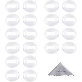 Wisdompro 10 Pairs Ear Tips Compatible with Apple AirPods 2 and 1, Ultra Thin Soft Silicone Anti-slip Dust Proof Protective Fit in Case Ear Skins - Translucent