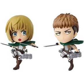 Banpresto 2.5" Attack on Titan: Armin Arlert & Jean Kirstein Chibi Kyun-Chara Figure Set