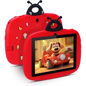 C idea Kids Tablet 7 inch,Android 12 Tablet for Kids 3-7,4GB RAM 32GB ROM,512GB TF Card Expandable,2+5MP Dual Camera,Parental Control,Safety Eye Protection for Boys and Girls Gift