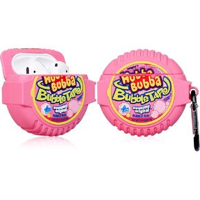 Joyleop Bubble Gum Case for Airpods 1/2, Cute Cartoon Fun Funny 3D Food Design Kids Girls Teens Boys Cover, Kawaii Cool Stylish Fashion Soft Silicone Character Trendy Air pods Cases for Airpod 1&2