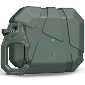 KMMIN Airpods 3rd Generation Case with Keychain Hard TPU Full-Body Rugged Protective Airpod Case 3rd Generation Airpod 3 Case for Men Women Wireless Charge Front LED Visible-Black