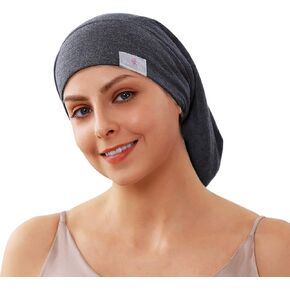 Silky Satin Lined Hair Sleep Extra Large Double Layer Adjustable Beanie Bonnet for Women