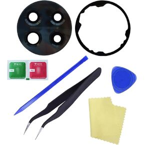 for OnePlus 11 Rear Back Camera Glass Lens Cover Replacement for OnePlus 11 PHB110 CPH2449 CPH2447 CPH2451 6.7" 2023 (Black/1 Piece)