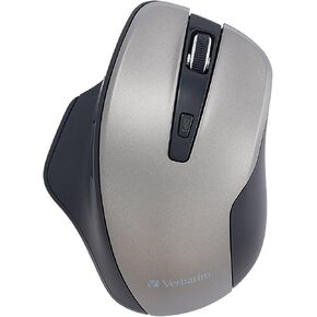 Verbatim Silent Ergonomic Wireless Blue LED Mouse - Graphite