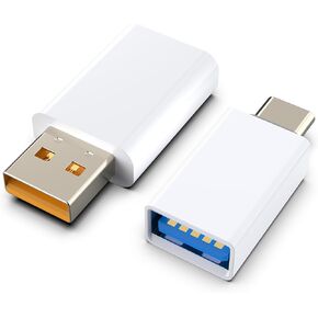 USB C to USB Adapter,[USB-A Male to USB-C Female Converter*1] & [Type C Male to A Female Adapter*1],Fit for Apple Watch 9/8/7/Se,MagSafe Charger,iPhone 15,iPad,AirPods,Car Charger,CarPlay