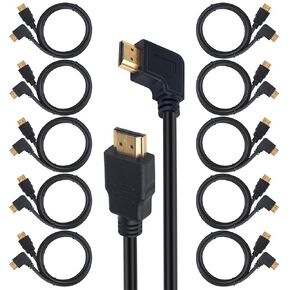 4K HDMI Cable 1.6 Feet 10-Pack, Ultra HD HDMI 2.0 Cable,High Speed 18Gbps @ 60Hz, Supports TV, Gaming, Ethernet, HDR, ARC, UHD, 3D, HDTV, 10.2 Gbps, Compatible with PC, Laptop, Blue-ray