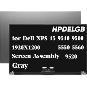Replacement for Dell XPS 15 9500 9510 9520 Precision 5560 5550 LCD LED Non-Touch Screen Display Assembly Panel 15.6" 1920X1200 IPS FHD Gray