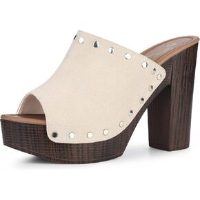 Perphy Open Toe Platform Chunky Heel Slides Sandals for Women