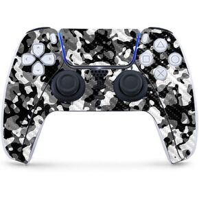 MightySkins Carbon Fiber Gaming Skin for PS5 / Playstation 5 Controller - Black Modern Camo | Durable Textured Carbon Fiber Finish | Easy to Apply and Change Style | Made in The USA
