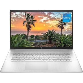 HP Newest 17t Laptop, 17.3" HD+ Touchscreen, Intel Core i5-1334U Processor, 32GB RAM, 1TB SSD, Webcam, Backlit KB, HDMI, Wi-Fi 6, Windows 11 Home, Silver