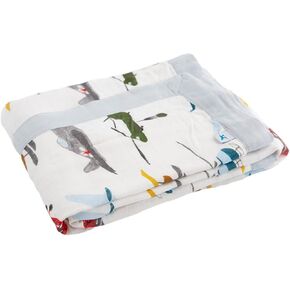 Little Unicorn Air Show Deluxe Muslin Quilt | 100% Rayon Muslin from Bamboo | Super Soft Blanket | Babies and Toddlers | 30" x 40" | Machine Washable