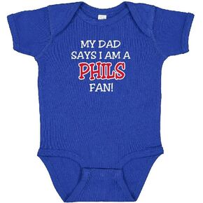 Phillies Dad/Grandpa/Uncle Says I Am A Fan Baby Bodysuit Romper Outfit