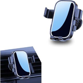 1 PC Car Mobile Phone Holder, 360-degree Rotation Intelligent Gravity Sensing Design Telescopic Spiral Clip A/C Outlet Navigation Holder, Auxiliary Travel Parts, for Most Cars (Black)