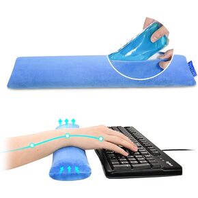 Keyboard Wrist Rest Pad Keyboard Cushion for Wrist Guard Computer Laptop Palm Rest Keyboard Hand Rest Ergonomic Pad Gel Typing Wrist Support Protector Soft Gaming Keyboard Pillow for Office