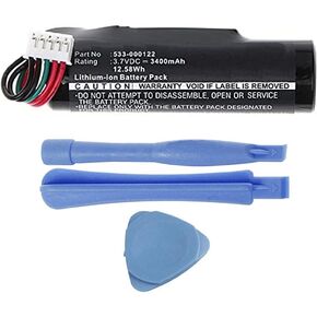 3400mAh High-Capacity Extended 533-000122 Battery Replacement Compatible with Logitech Ultimate Ears UE Roll, UE Roll 2 Portable Bluetooth Speaker