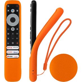Luminous Blue Remote Case for TCL RC902V FMR1, RC813 FMB1 Smart Voice Remote Control Shockproof Washable Skin-Friendly Anti-Lost Remote Cover with Loop (Glow in Dark Blue)
