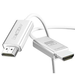 GeoHN.G 10K 8K Fiber Optic HDMI Cable 10FT/3M, 48Gbps 8K60Hz Super Flexible HDMI 2.1 Cable eARC HDR10 HDCP 2.2&2.3 Dolby Dynamic HDR Compatible with Blu-ray/Roku TV/PS5/HDTV/SoundBar