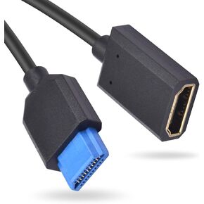 Duttek 8K HDMI to HDMI Cable, 48Gbps Short HDMI Extension Cable, Ultra High Speed Ultra-Thin HDMI Male to Female Adapter Extender Cable Supports 8K@60Hz, 4K@144Hz,2K@240Hz for TV, HDR, HDCP 1Feet