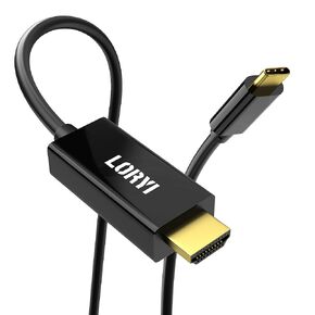 USB C to HDMI Cable 4K@60Hz, 6ft Type C to HDMI Cable Unidirectional for Thunderbolt 3/4 Compatible with MacBook Pro 2021, iPad Pro 2021, Galaxy S22/21, and More(DP Alt Mode Required)