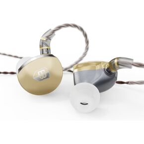 سماعات BASN MTPro داخل الأذن، سماعات رأس مستوية HiFi IEM مقاس 14.5 مم مع عملية CNC وكابل نحاسي أحادي الكريستال Litz OCC رباعي النواة للموسيقيين (أسود غني)