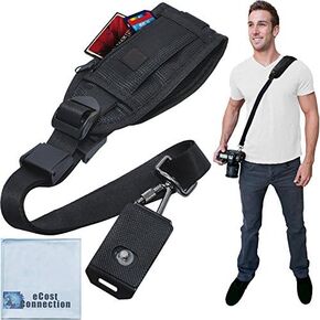 Rapid Camera Shoulder Strap with Quick Release and Safety Tether, Adjustable Camera Shoulder Sling Strap for Nikon Canon Sony Olympus DSLR Camera