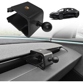 BestEvMod Dashboard Car 1/4 Screw Mount Phone Holder Tablet Mag Safe Compatible with 2024 Refreshed Tesla Model 3 Highland fits for All Phones & Android 360° Adjustable (17mm Ball Joint Only)