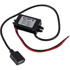 1PCS 12V 24V to 5V DC Converter Car Power Voltage，12V to 5V DC Converter Buck Module USB Output Power Adapter DC Power Adapter Converter DC to DC Regulator Car Power Converter