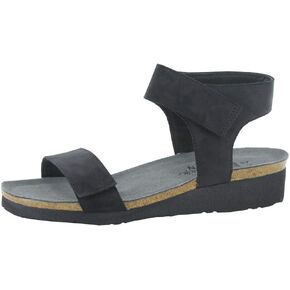NAOT New Women's Alba Sandal Black Velvet Nubuck 38